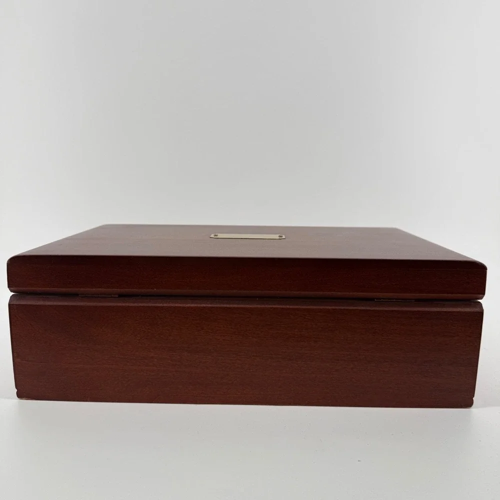 Eureka Mfg Co Flatware Chest Brown Solid Wood Reed Barton 623 Drawer